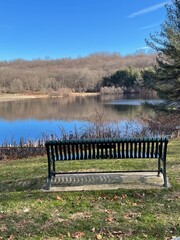 Obraz premium bench on the lake