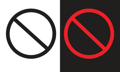 not sign with black and red variants