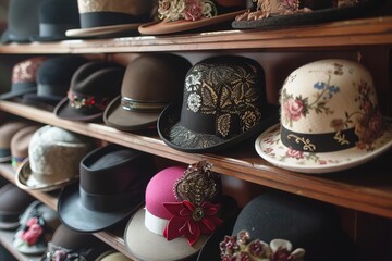 Boutique hat shop with custom designs and vintage styles