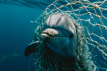 Marine Crisis: Dolphin Entanglement in Nets