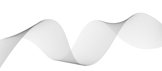 Elegant abstract smooth grey wave modern background. Vector illustration