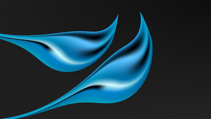 ABSTRACT DARK BACKGROUND WITH SHAPES GRADIENT BLUE SMOOTH LIQUID COLOR DESIGN VECTOR TEMPLATE GOOD FOR MODERN WEBSITE, WALLPAPER, COVER DESIGN 