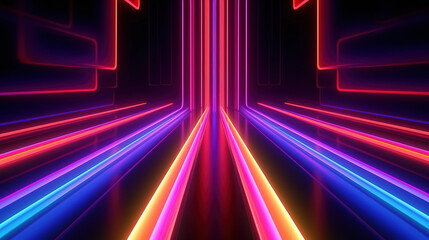 Background abstract neon lines
