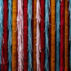 colorful fabric background
Multi-colored, patterned silk scarves hanging on a clothing rack
Texture of fabrics of different colors
Telas multicolor
Colorful scarves on an oriental bazaar market
