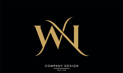 WN, NW, Abstract Letters Logo Monogram