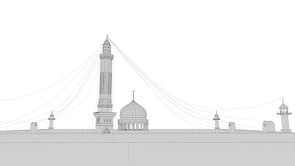 Masjid Stunning 3D Mosque for Ramadan and Islamic Celebrations. 