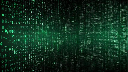 abstract pastel green binary code background