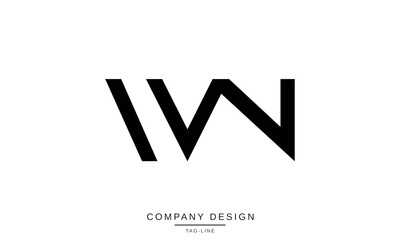 WN, NW, Abstract Letters Logo Monogram