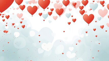 Stylish background featuring hearts that symbolize love's significance. generative ai