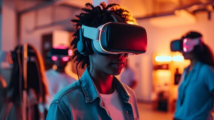 Virtual Reality Gaming in a Tech Hub Loft