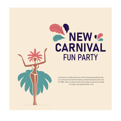 Modern Vector Carnival Fun Night Design Template
