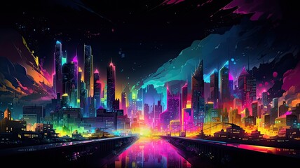 Hues of Hallucination: The City Illuminated