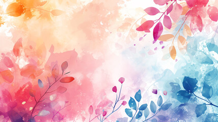 Obraz na płótnie Canvas Watercolor Floral Background