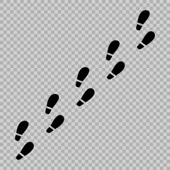 Human footprints icon isolated. Imprint soles shoes vector