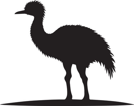 recommend clip art: silhouette of a emu vector illustrator 