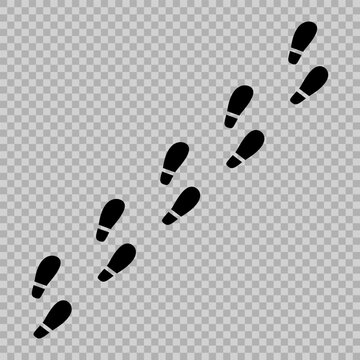 Human footprints icon isolated. Imprint soles shoes vector