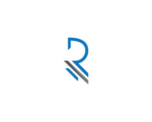 R letter creative logo design.