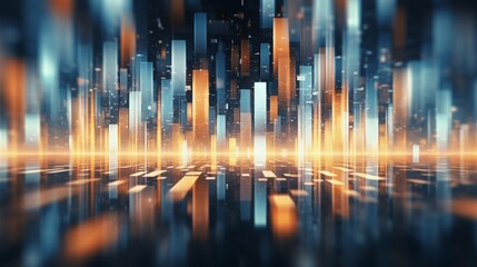 An abstract close-up of blurred city lights at night, offering a dynamic and urban texture for modern and energetic backgrounds.