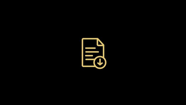 Document file download icon animation. Simple download icon animation.