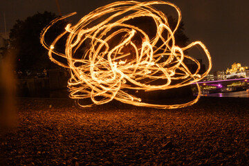 Fire spinning