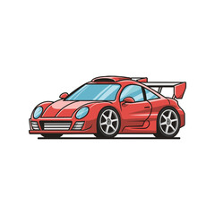 Sport car with isolated white background vector