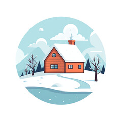 illustration of Snowy_cottage about Christmas