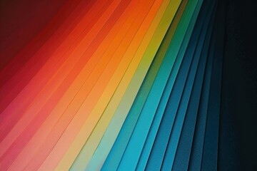 Retro Chromatic Radiance: Black Background Illuminated by a Vibrant Rainbow Beam of Light