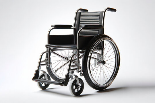 3d wheelchair on white background. ai generative