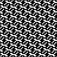 Fototapeta premium Seamless pattern. Geometric background. Checks, figures ornament. Squares, shapes wallpaper. Ethnic motif. Tiles, curves backdrop. Mosaic illustration. Digital paper, textile print, abstract. Vector