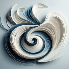Abstract background with spiral white-blue