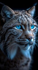 Obraz premium lynx in the forest and in mountainous landscape. created by ai