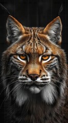 Fototapeta premium lynx in the forest and in mountainous landscape. created by ai