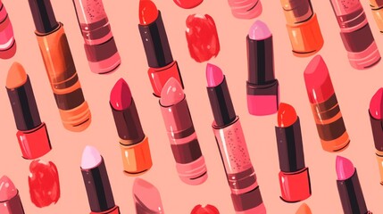 Obraz premium lipstick patern