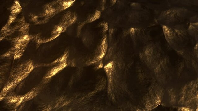 Abstract 3D Gold Background. Golden Liquid Background.