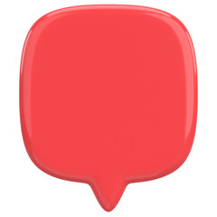 Speech Bubble. Text Box. 3D Illustration.