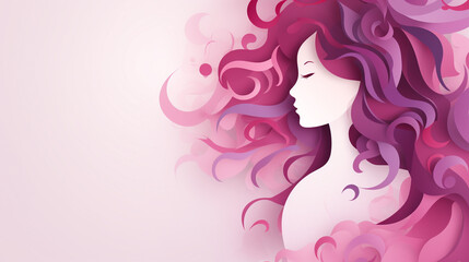 Obraz na płótnie Canvas vector paper style happy international women's day greetings card image ai generative