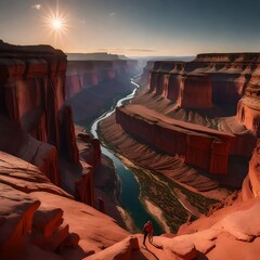 The raw beauty of canyonlands captured in a panoramic shot, as seen through the lens of Daniel Kordan,  the intricate details of nature's artwork