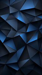 3D geometric pattern in various shades of blue creating a mesmerizing visual effect