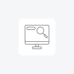 Search grey thin line icon , vector, pixel perfect, illustrator file
