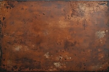  a rusted metal plate sitting on top of a white table next to a black and white wall with a clock on top of it. - obrazy, fototapety, plakaty