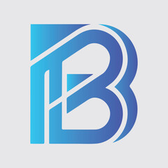 B Letter logo icon design, Creative letter b logo symbol template elements Vectors