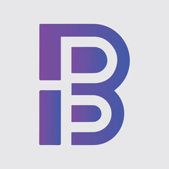 B Letter logo icon design, Creative letter b logo symbol template elements Vectors