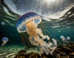 gros plan d'une méduse