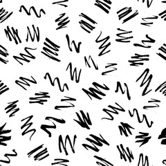 seamless pattern of doodles with a thick marker