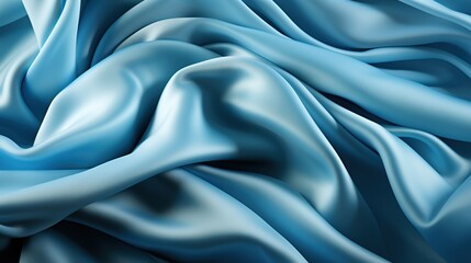 Obraz premium Azure Elegance: A Soft and Smooth Blue Satin Fabric Weave Creates a Luxurious Wallpaper Background