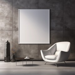 modern living room with fireplace silver gray mockup