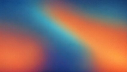 Grainy, noisy, Blue and Orange gradient background. generative AI