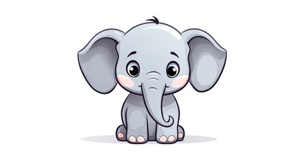 cartoon elephant whimsical, cute, and amusing side of the elephant character, creating a charming visual for various uses