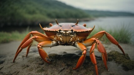 crab on a rock
