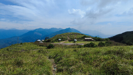 Fototapeta na wymiar Ponmudi hill station, beautiful mountain range in Thiruvananthapuram, Kerala 